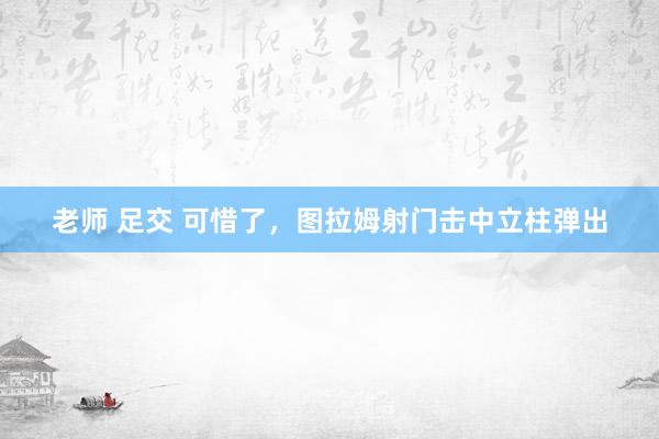 老师 足交 可惜了，图拉姆射门击中立柱弹出
