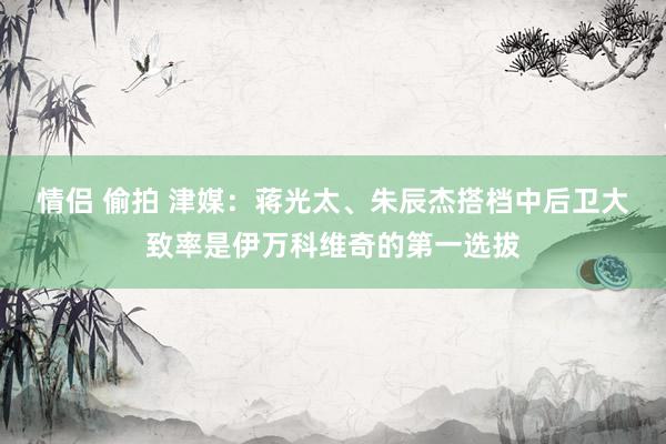 情侣 偷拍 津媒：蒋光太、朱辰杰搭档中后卫大致率是伊万科维奇的第一选拔